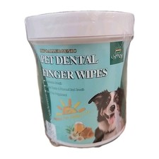 No-Rinse Teeth Cleaning Wipes - Pet Dental Care Wipes for Dogs Cats, Hypoal...