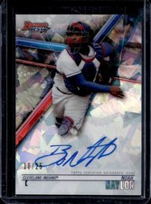 2018 Bowman's Best Noah Naylor Auto Autograph Atomic Refractor #/25 Indians