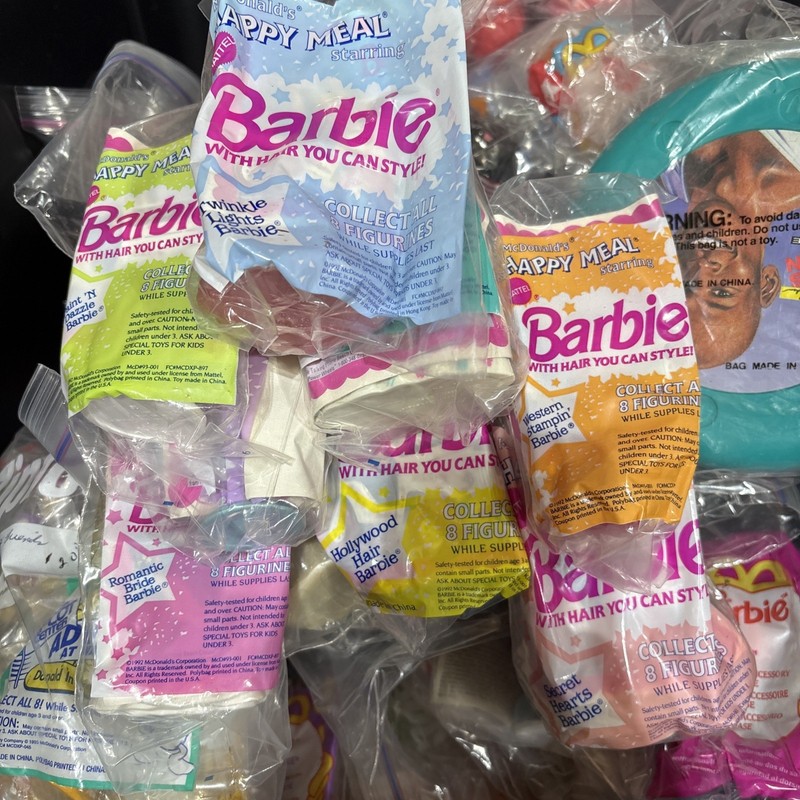 McDonald’s Happy Meal Barbie Hair Style Toys Set of 8 1990s (ALL Sealed) Vintage