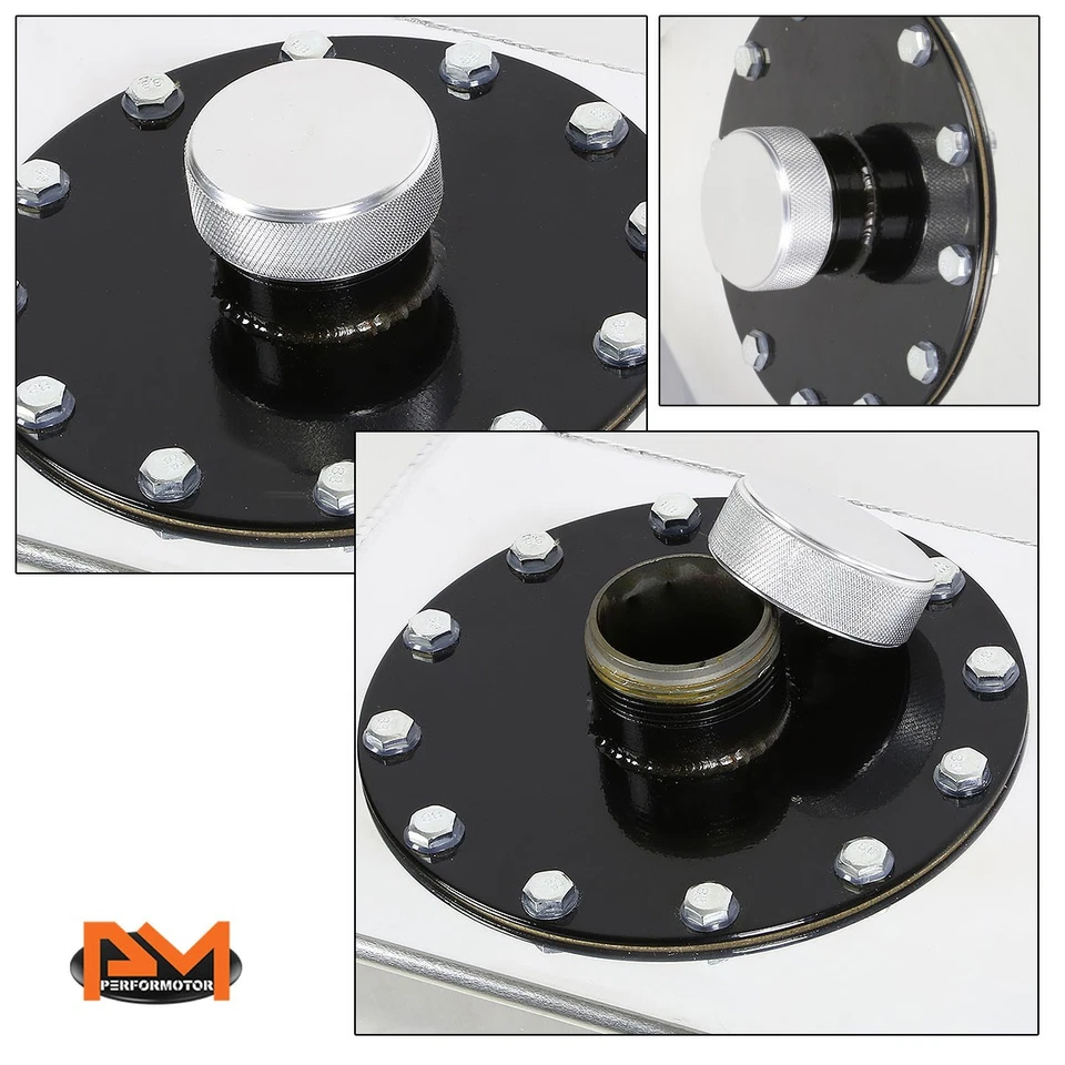 Celda de combustible/tanque de gas de aluminio de alimentación superior de 12 galones + transmisor de nivel + tapa cromo pulido Foto 4 de 4