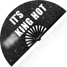13'' Large Folding Fans for Line Dancing Glitter Large Rave Hand Fan Clack Rave