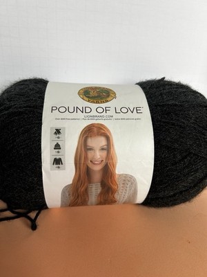 Lion Brand Pound of Love Charcoal 1020yd Acrylic 4wt