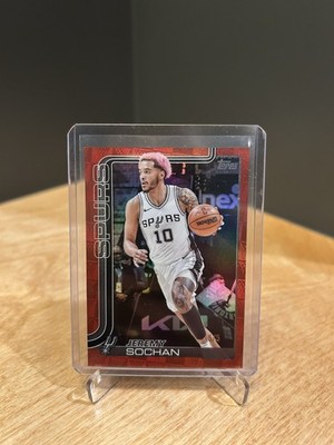 2025-26 Topps Jeremy Sochan Red Foil  Season Tip-Off  #5/5