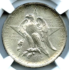 1935 Texas Silver Commemorative, NGC MS67