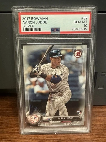 2017 AARON JUDGE BOWMAN #32 SILVER ROOKIE CARD RC /499 PSA 10