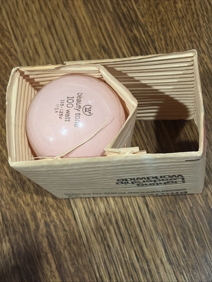 Vintage Philips 100 Watts Soft Pink Light Bulbs (1 Bulb Only In The Box) - Image 3 of 3