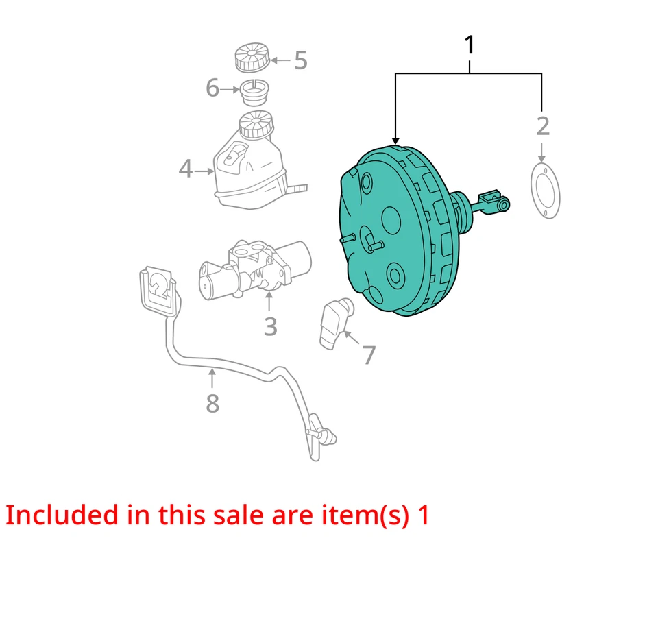 2012 Mercedes-Benz E-Class Power Brake Booster OEM 90K Miles - LKQ433855667 - Image 4 of 4