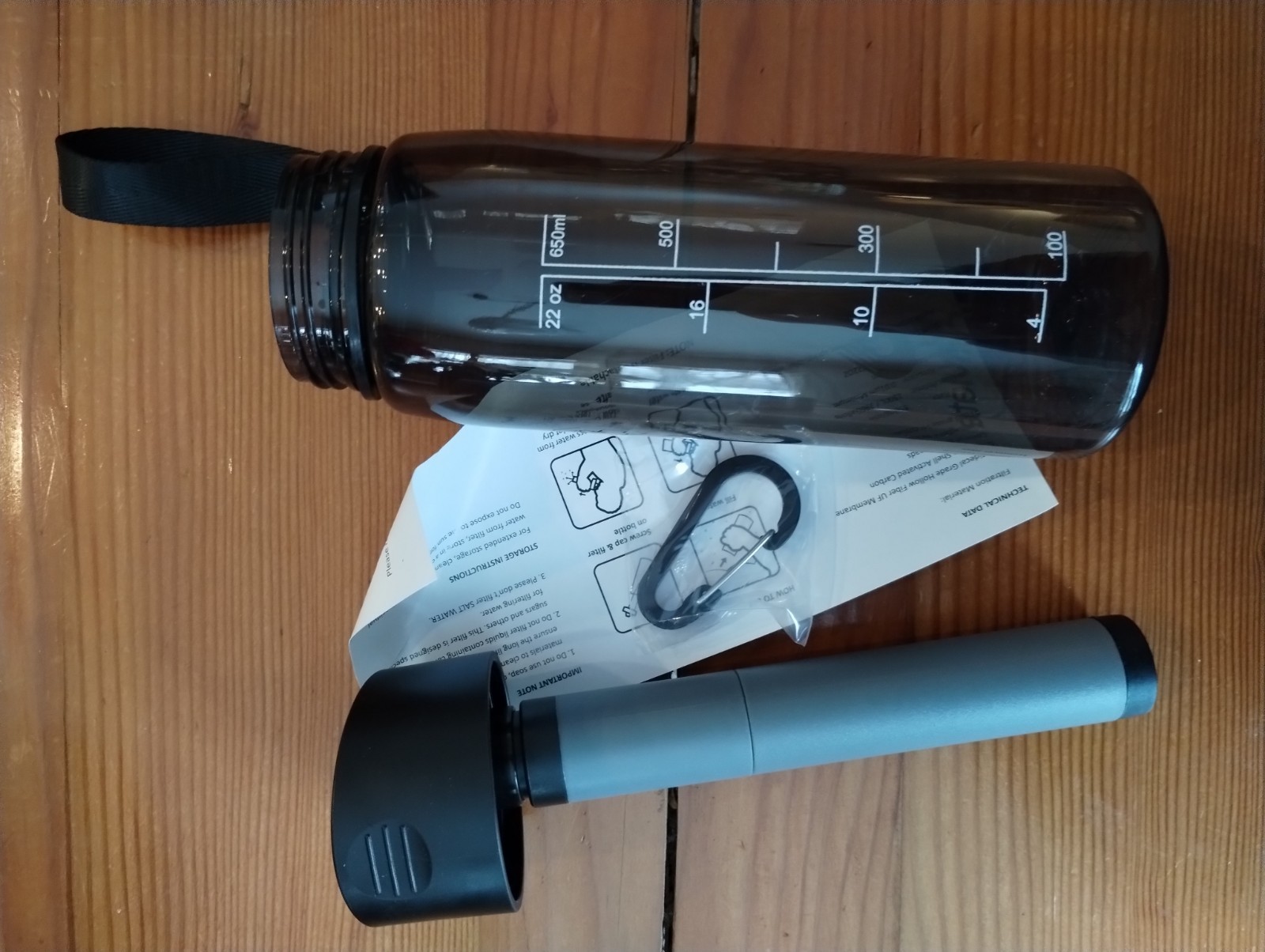 SurviMate 5-Stage 0.01μm Ultra-Filtration Filtered Water Bottle, BPA-Free New