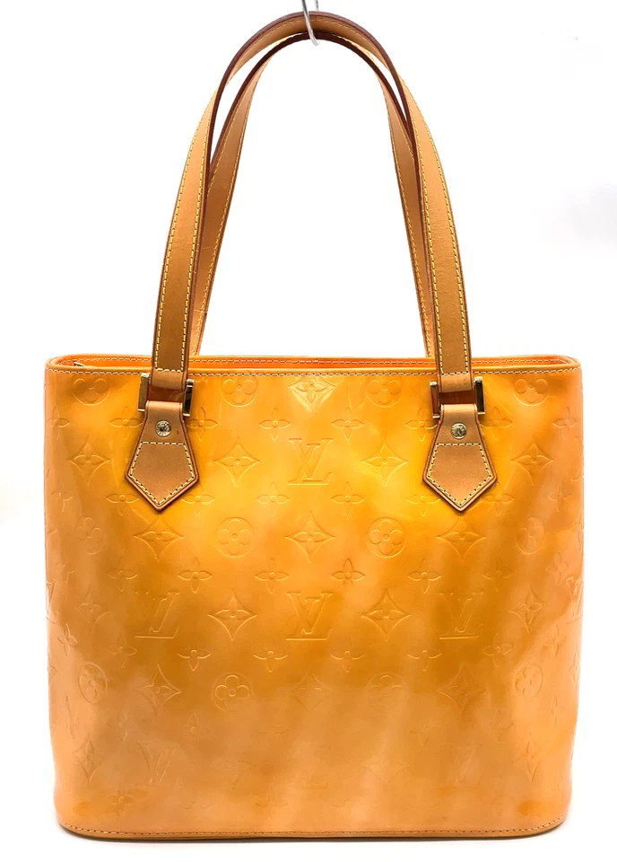 Auténtico bolso de mano Louis Vuitton Vernis Marshmallow rosa Houston M91053 NS120242 Foto 3 de 4