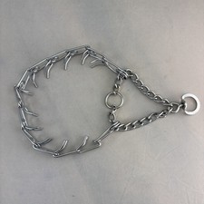 Chrome Prong Dog Training Collar Chain Martingale Pinch Collar Adjustable 23"