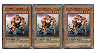 Yugioh- 3X Indomitable Fighter Lei Lei - Common - Unlimited - CRV-EN023 - LP