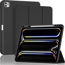 Case for iPad Pro 13 Inch M5 2025/M4 2024, Trifold Stand with Pencil Holder