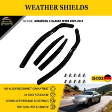 2 Stück Windabweiser Regenabweiser Schwarz für Mercedes C-Klasse W204 2007-2014
