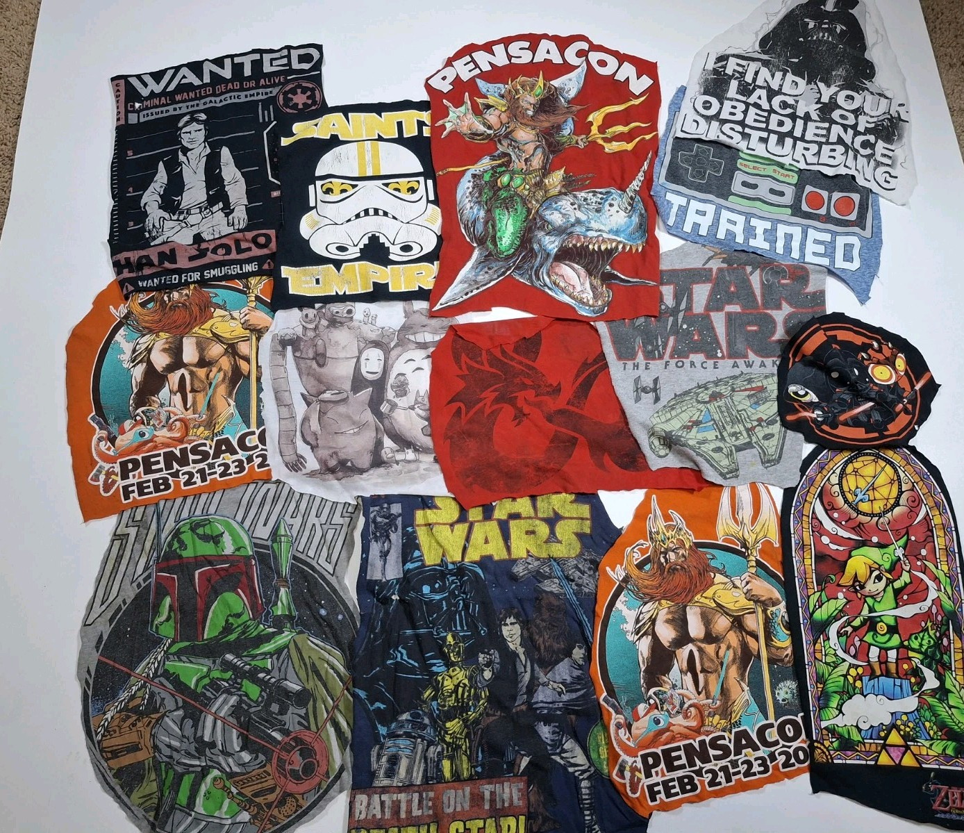 Star Wars Video Game Anime Tshirt Cutout Arts Crafts Wall Hang