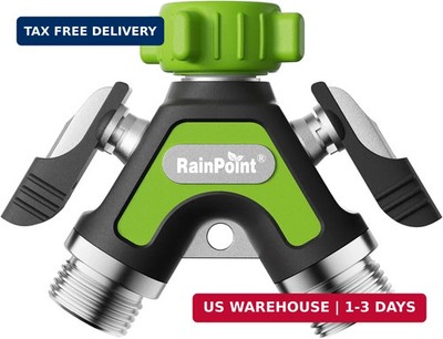 RAINPOINT Garden Hose Splitter 2 Way, All Metal Heavy Duty Water Hose Y Splitter