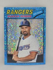 2026 Topps Heritage Chrome LIGHT BLUE SPARKLE REFRACTOR #366 Marcus Semien