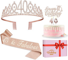 40th Birthday Decorations for Women Rose Gold Party Supplies