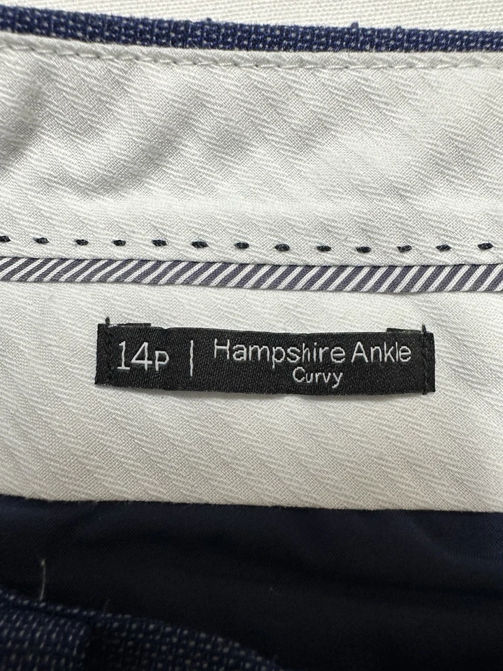 Talbots Hampshire Ankle Curvy Sz 14P Blue Dress Pants Office Beachy - Image 2 of 4