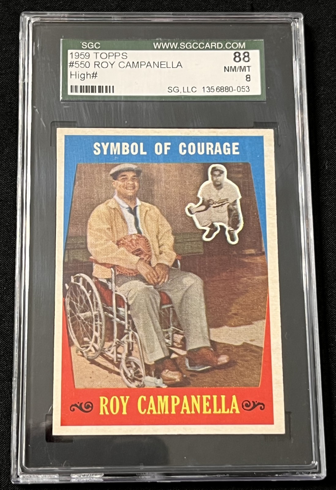 1959 Topps #550 Roy Campanella SGC 8 3 Time MVP Dodgers