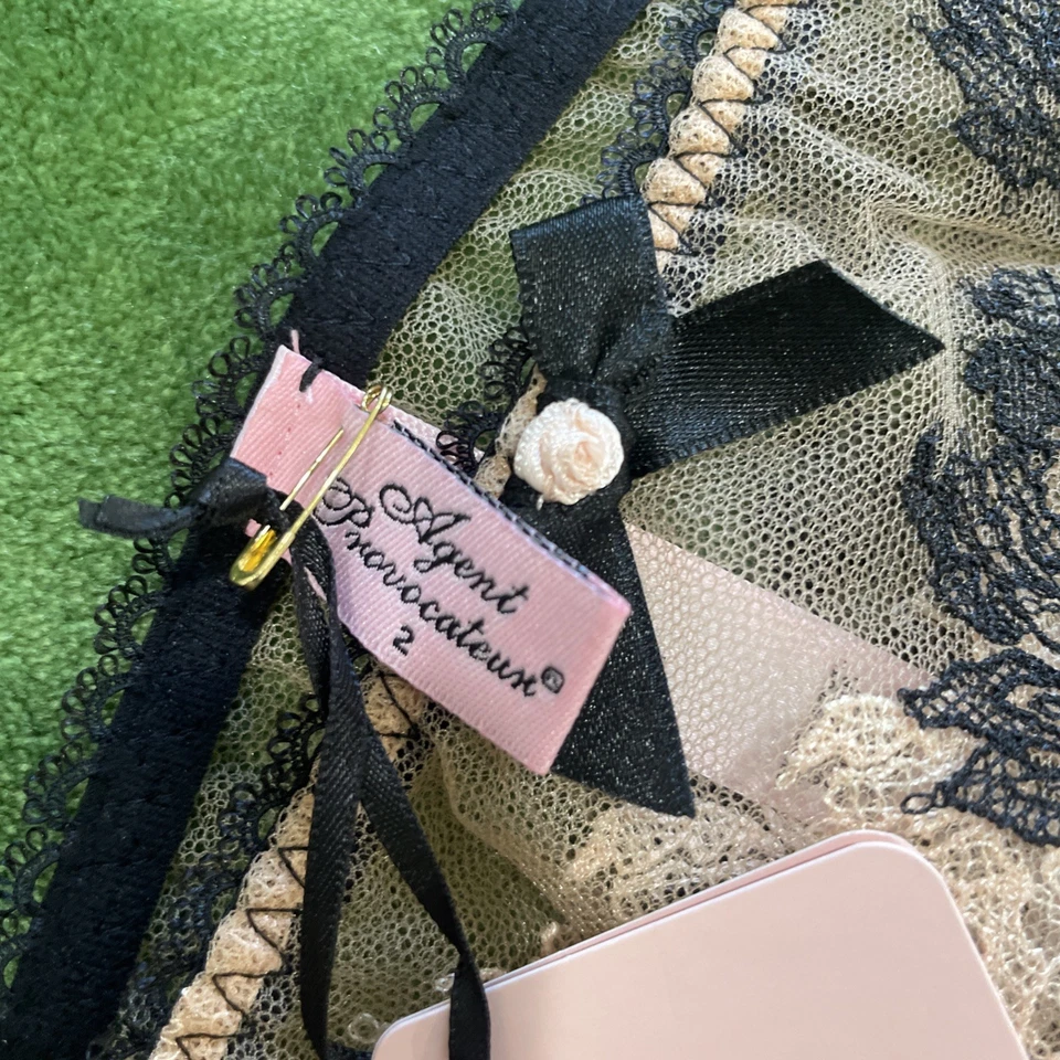 Calzoncillo Agent Provocateur DALIAH L/4 NUEVO CON ETIQUETAS negro original $115 ¡TALLA RARA! [D2] Foto 4 de 4