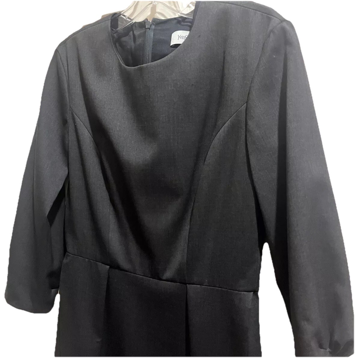 Abito YSL Yves Saint Laurent grigio lana taglia F40 classico cocktail designer