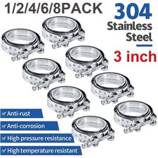 8x 3 Inch Stainless Steel V-band Clamp Flange Kit For Muffler Exhaust Downpipe 8x 3 Inch Stainless Steel V-band Clamp Flange Kit For Muffler Exhaust Downpipe