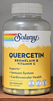 Solaray QBC Plex 120 Capsules Quercetin Bromelain & Vitamin C VegCaps