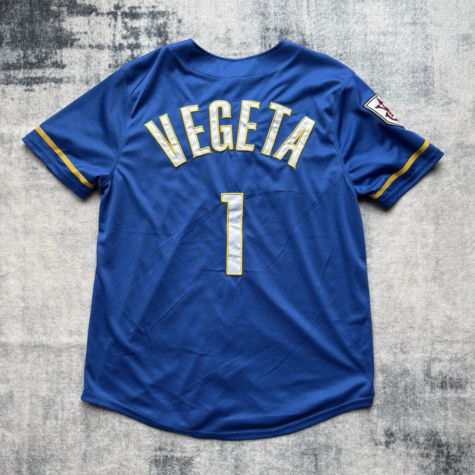 Dragon Ball Z Planet Vegeta Blue Baseball Jersey Shirt