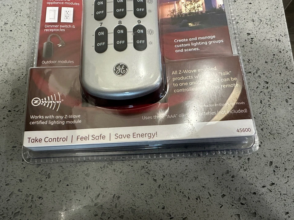 45600 GE Z-Wave Remote for Wireless Lighting Control OEM New Factory Sealed  - Image 3 of 3