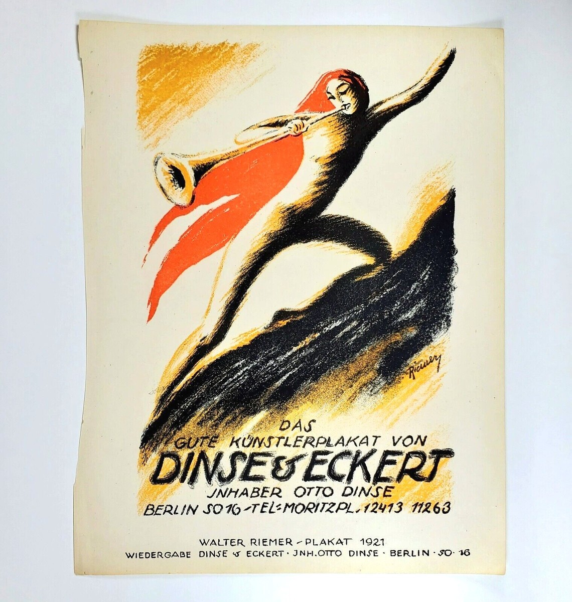 Publicité Magazine Originale Opéra Krieger 1939, Art Déco, Noir Et Blanc, 12x17 Cm