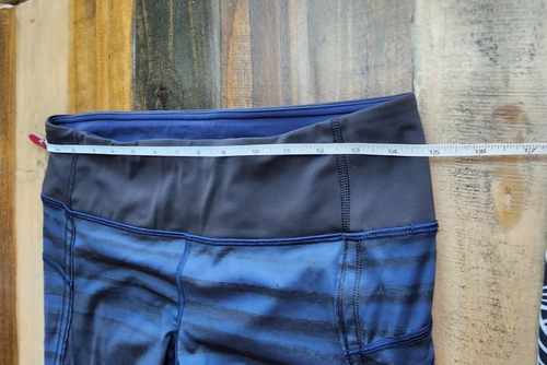 Leggings donna Lululemon nero/bianco e nero/navy Active Cropped taglia 8 - Foto 11 di 19