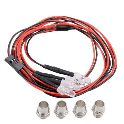 Scheinwerfer Rücklicht für 1/5 1/8 1/10 1/12 1/16 RC Auto LKW 4 LED LICHT SET