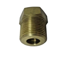 Brass 1"R Male x 1/2"R Female Metric Reducing Bushing Pipe Fitting, BSPT