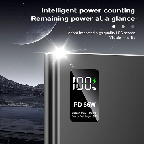 Power Bank 20000mAh 66W Portable Charger External Battery Backup For Cell Phone - Picture 6 of 11