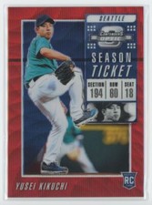 2019 Panini Contenders Optic Ruby Wave Yusei Kikuchi RC 010/199 Seattle Mariners