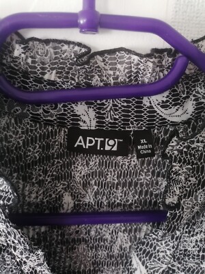 APT9 XL Rüschen Trompetenarm Trompeten Ärmel Wunderschön ausgefallen Bluse Chic