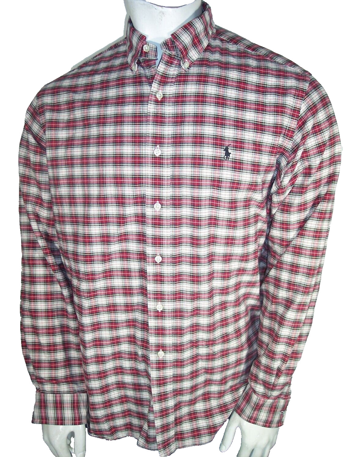Ralph Lauren Large Tartan Plaid Cotton Button-Down Shirt