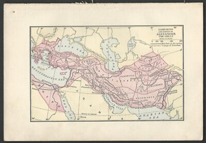 Map - CAMPAIGNS AND EMPIRE OF ALEXANDER THE GREAT - Europe Asia