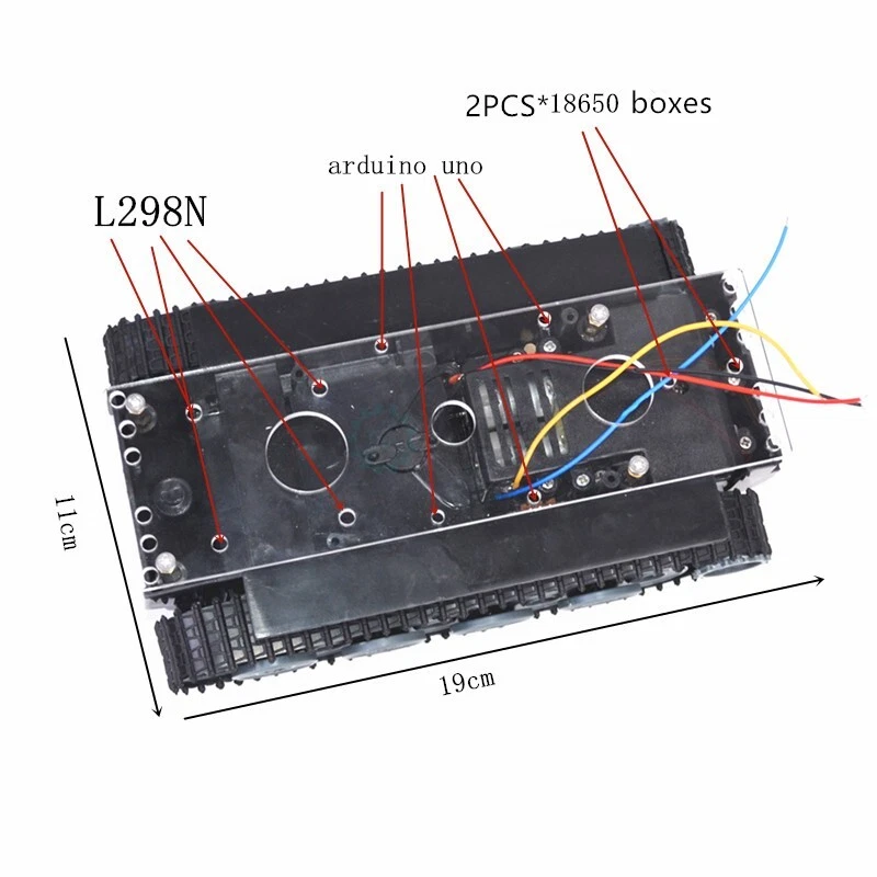 Tracks Tank Chassis Small Robot Chassis for DIY Arduino Hobbyist with platform - Image 3 of 4