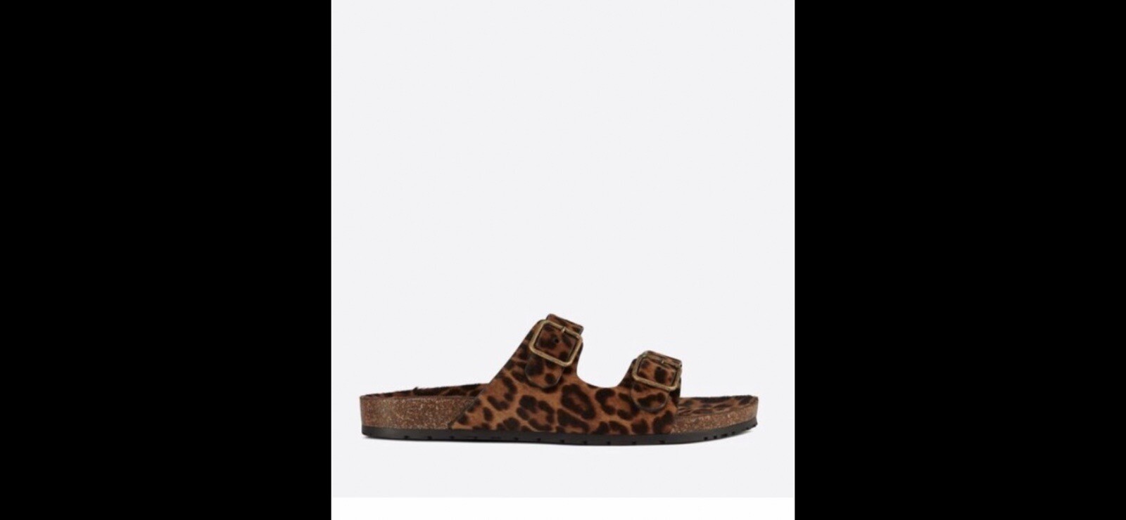 Sandali da uomo Saint Laurent capelli pony stampa leopardata. 43 10. 1450