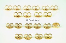 14k Yellow or White Gold Push Back Earring Butterfly Backing by 1,2,3,6,10 Pairs