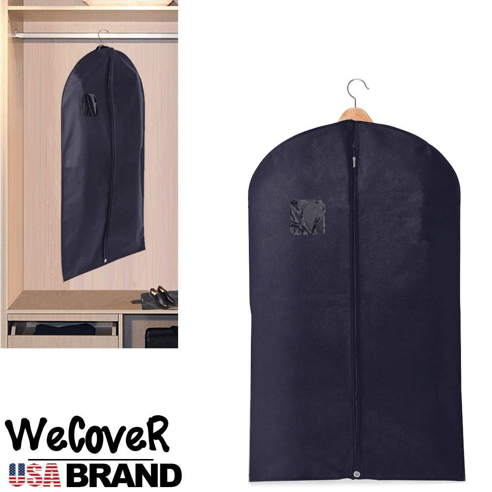Suit Garment Bag Dress Cover/Storage/Travel Bag Dust Proof Breathable 4 PK  Black