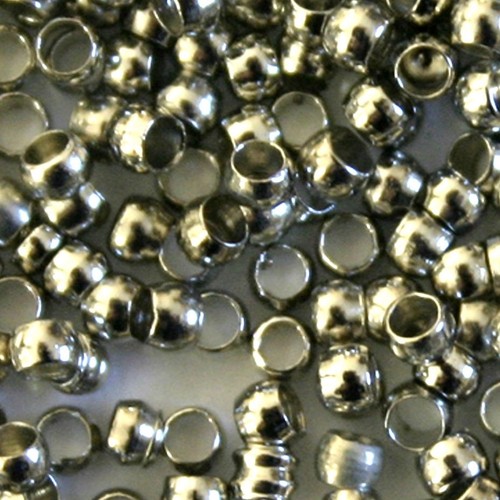 Lot De 300 Perles à écraser Tube Métal Argenté 1,5 Mm - Création Bijoux - Neuf