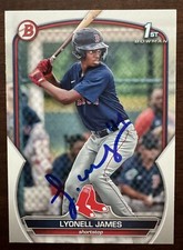 Lyonell James Auto Signed 2023 Bowman Boston Red Sox