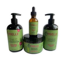MIELLE ORGANICS ROSEMARY MINT STRENGTHENING SHAMPOO/CONDTIONER/MASK/OIL 4 SET