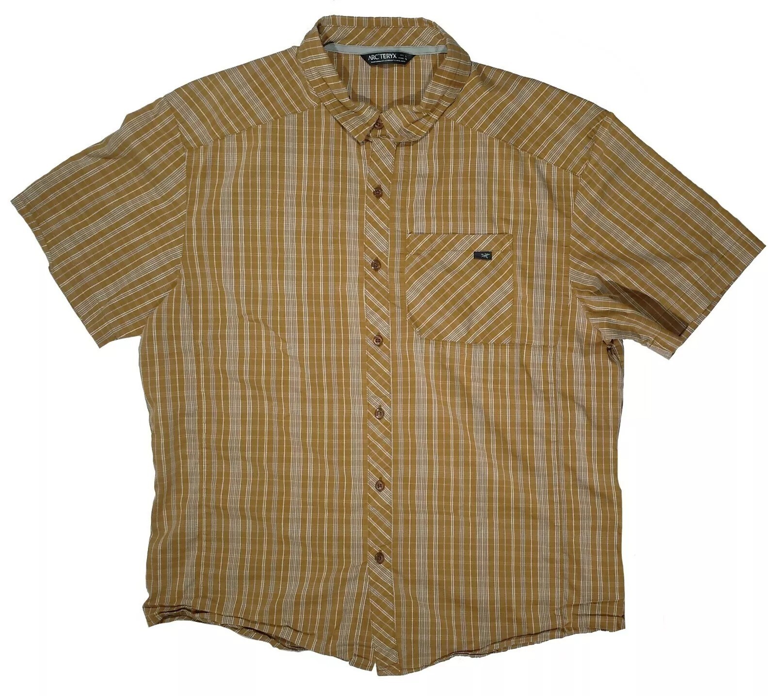 ARC'TERYX Camicia uomo Arcteryx grande tasca bottoni righe colletto manica corta