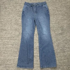 Pilcro The Kit High-Rise Wide-Leg Utility Trouser Jeans Women 32X32 Blue Western