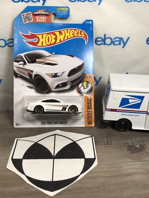 2015 FORD MUSTANG GT #121 white Muscle Mania - 2016 Hot Wheels A9