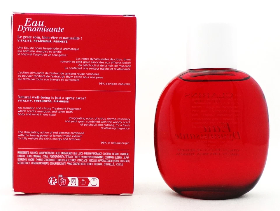Clarins Eau Dynamisante 3,3 oz. Tratamiento Fragancia Spray Recargable Nuevo Foto 4 de 4
