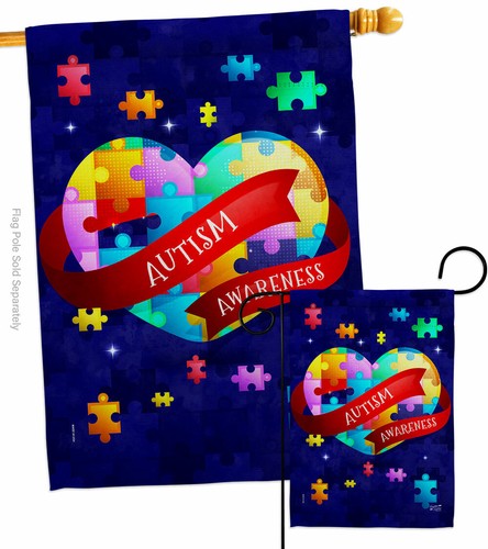 World Autism Garden Flag Awareness Support Decorative Gift Yard House Banner - Picture 4 of 17